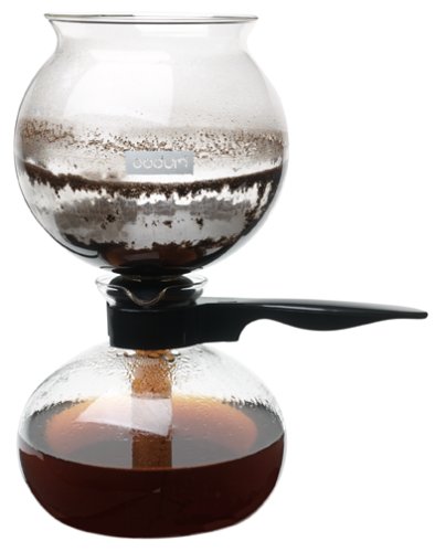 Bodum PEBO Coffee Maker, Vacuum Coffee Maker, Siphon Coffee Brewer,Slow Brew, Bold Flavor, Made in Europe, Black, 8 cup, 1 liter, 34 Ounces
