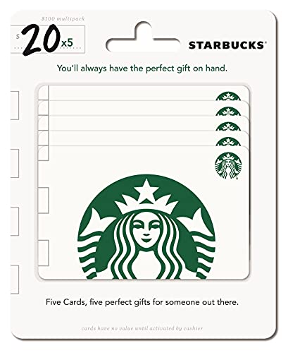Starbucks 5-Pack $20 Gift Cards