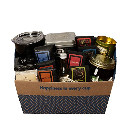 Gourmet Coffee, Tea, and Snacks Gift Basket
