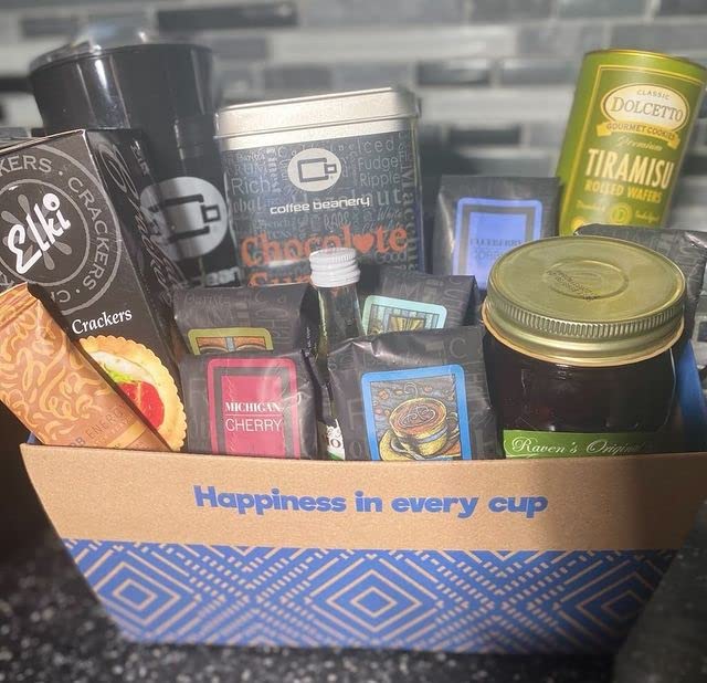 Gourmet Coffee, Tea, and Snacks Gift Basket