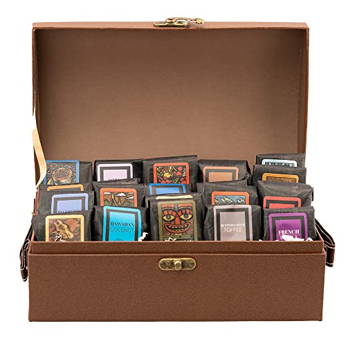 Gourmet Coffee Sampler Trunk with 20 Sample Bags