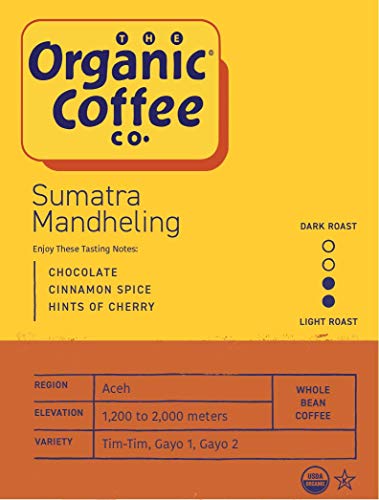 Organic Sumatra Mandheling Whole Bean Coffee (2lb Bag)