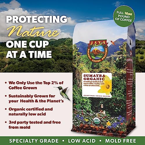 Java Planet Organic Sumatra Dark Roast Whole Beans