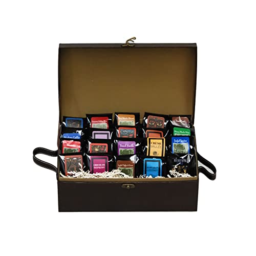 Coffee Sampler Trunk | 20 Light-Medium Roasts | Gift Basket