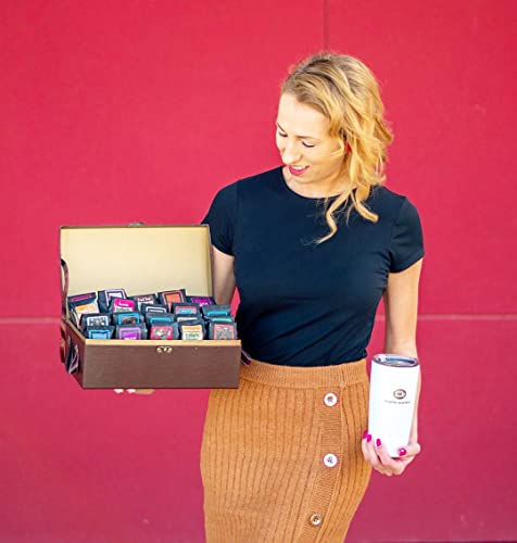 Coffee Sampler Trunk | 20 Light-Medium Roasts | Gift Basket