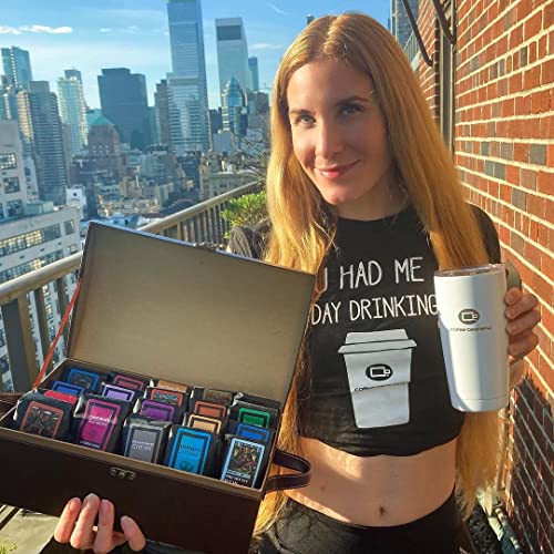 Coffee Sampler Trunk | 20 Light-Medium Roasts | Gift Basket