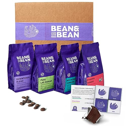 Organic & Fair Trade Coffee Sampler with Belgian Chocolates