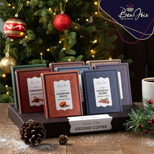 Christmas Coffee Gift Basket with Gourmet Fresh Grounds