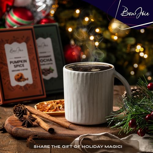 Christmas Coffee Gift Basket with Gourmet Fresh Grounds