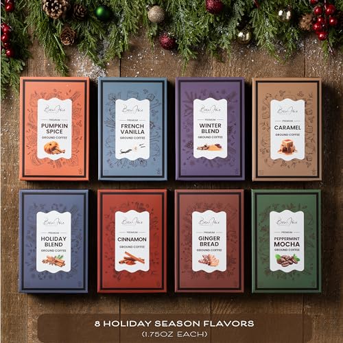 Christmas Coffee Gift Basket with Gourmet Fresh Grounds