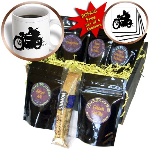Motorcycle Coffee Gift Basket by 3dRose, Multi-colored
