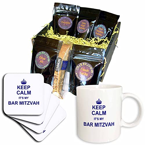 Funny Bar Mitzvah Coffee Gift Basket - Navy Blue