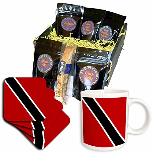 Trinidad and Tobago Flag Coffee Gift Basket - Multicolor
