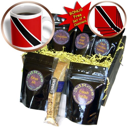 Trinidad and Tobago Flag Coffee Gift Basket - Multicolor