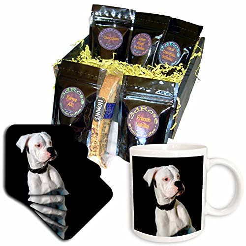 White Boxer Coffee Gift Basket by 3dRose