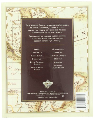 Coffee Masters Twelve Around the World Coffee Variety Pack