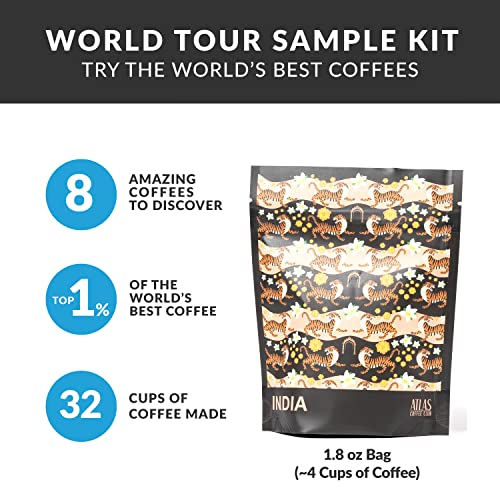 Atlas Coffee Club World Sampler: 8-Pack Gourmet Variety Box