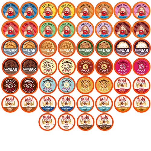 Assorted Flavored Coffee Pod Sampler for K Cup Brewers