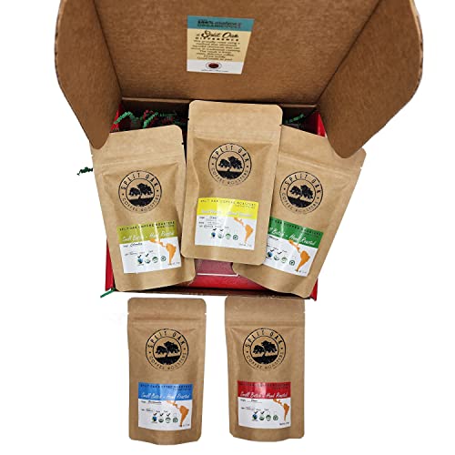 Organic Gourmet Coffee Sampler Set: 5 Origins, Medium Roast