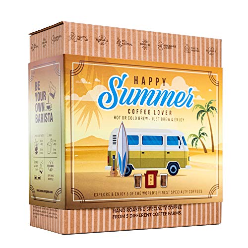Summer Coffee Gift Set: 5 Gourmet Single Origin Coffees