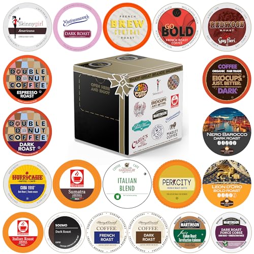 Dark Roast Coffee Pods Sampler Pack, 20 Count