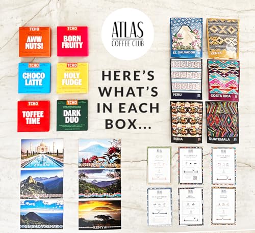 Atlas Coffee Club x TCHO Gift Set, Coffee & Chocolate Sampler Box