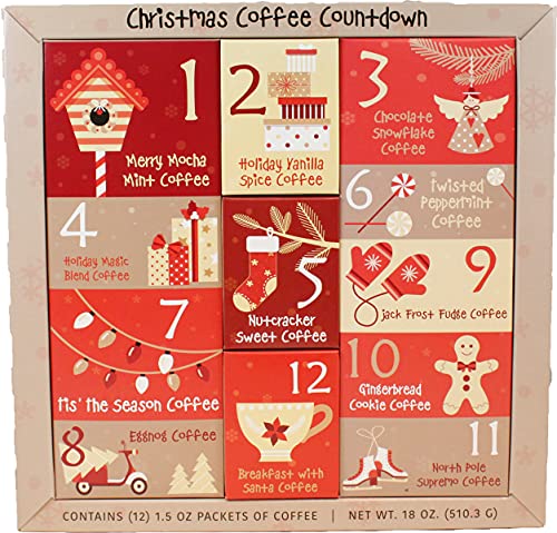 Christmas Sampler Gift Box Set with 12 Coffees