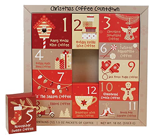 Christmas Sampler Gift Box Set with 12 Coffees