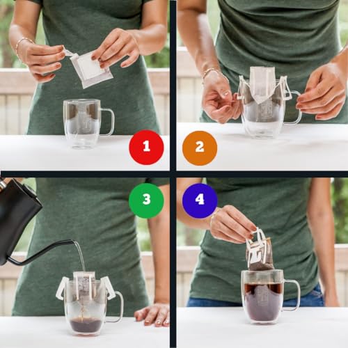 Portable Pour Over Drip Coffee Variety Pack - 5 Servings