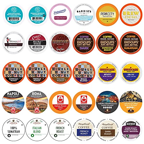 Dark Roast Coffee Pods Sampler Variety Pack Keurig