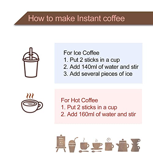 Korean Instant Coffee Mix Sampler Pack, 25 Sticks