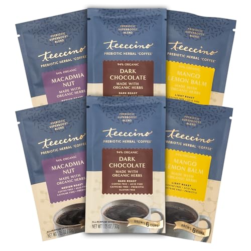 Teeccino SuperBoost Sampler - 6 Herbal Coffee Packets