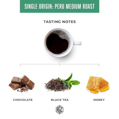 Organic Peru Medium Roast Ground Coffee Beans - 2lb