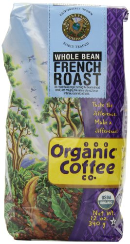 Organic French Roast Whole Bean Coffee, 12 oz, 3-Pack