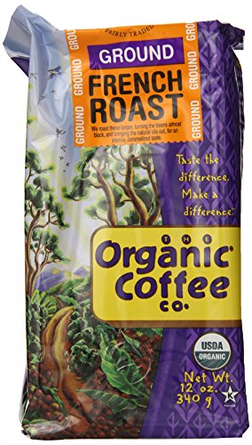Organic French Roast Ground Coffee, 12 Ounce Pack