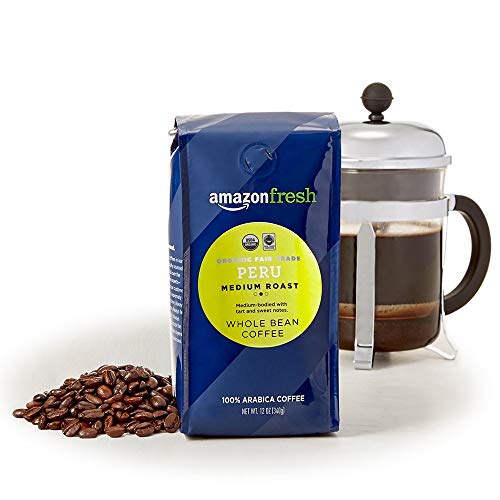 Organic Fair Trade Peru Whole Bean Coffee, Medium Roast