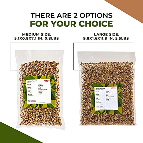 Vietnamese Robusta Green Coffee Beans, Rainforest Alliance Certified