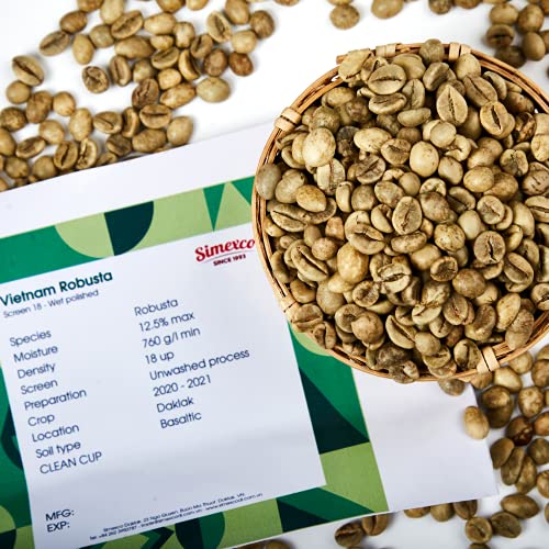 Vietnamese Robusta Green Coffee Beans, Rainforest Alliance Certified
