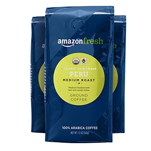 Organic Fair Trade Peru Ground Coffee, Medium Roast