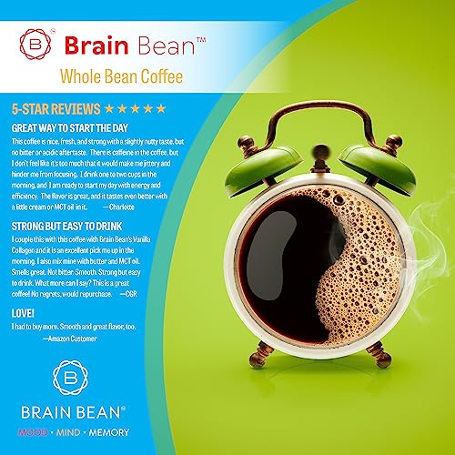 Organic Brain Bean Coffee - Smooth & Antioxidant-Rich Blend