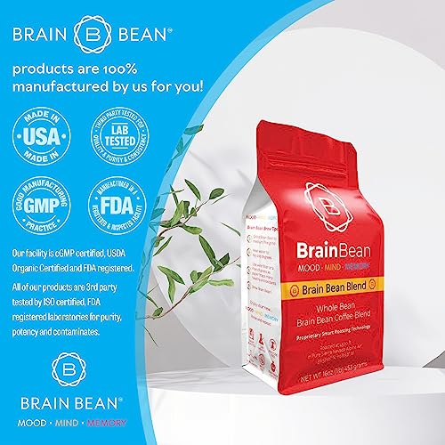 Organic Brain Bean Coffee - Smooth & Antioxidant-Rich Blend