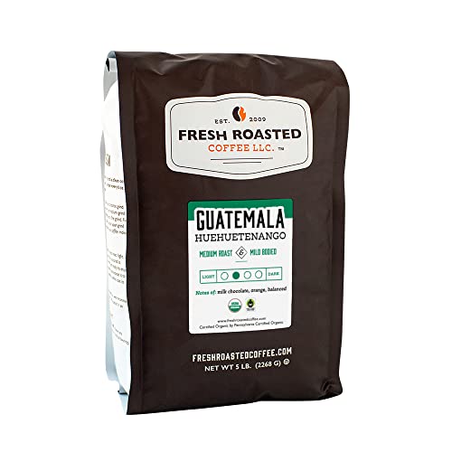 Organic Guatemala Huehuetenango Coffee | Medium Roast | 5 lb Whole Bean