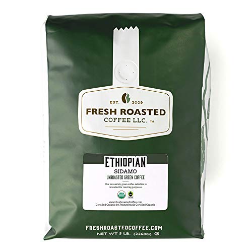 Organic Ethiopian Sidamo Fair Trade Coffee, 5lb