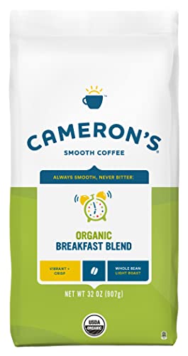 Cameron's Organic Breakfast Blend Whole Bean Coffee, 32oz