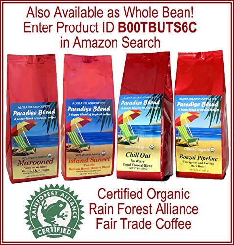 Organic Rainforest Alliance Fair Trade Dark Roast Ground Coffee