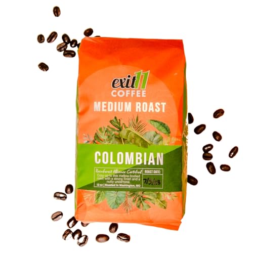 Exit 11 Medium Roast Colombian Coffee, Whole Bean