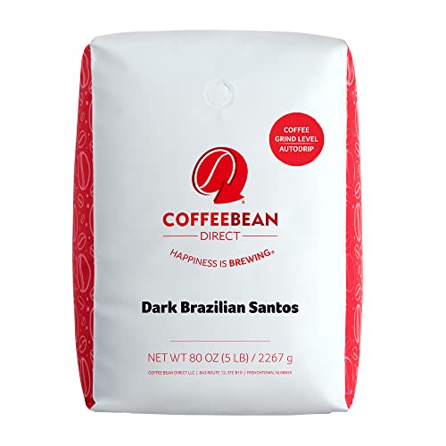 Dark Brazilian Santos Ground Coffee, 5-Pound Bag