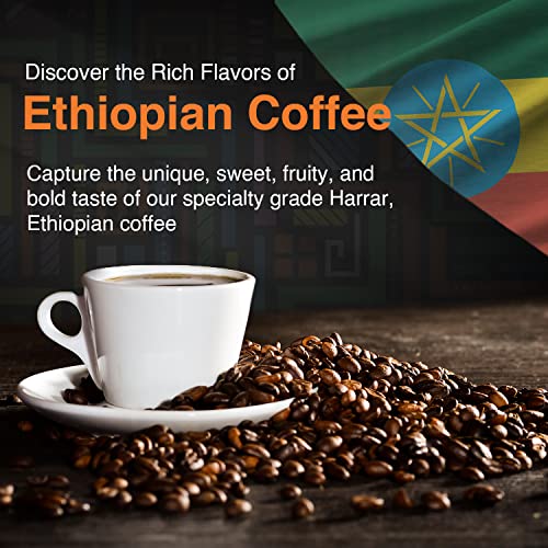 Ethiopian Harrar Specialty Coffee - Medium Roast, Ground