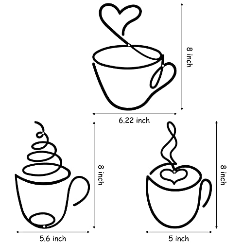 Wire Coffee Cat Sign for Kitchen Decor