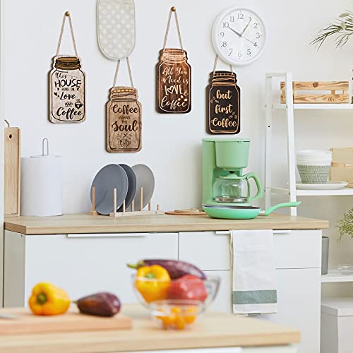 Rustic Wood Coffee Bar Sign - Love & Coffee